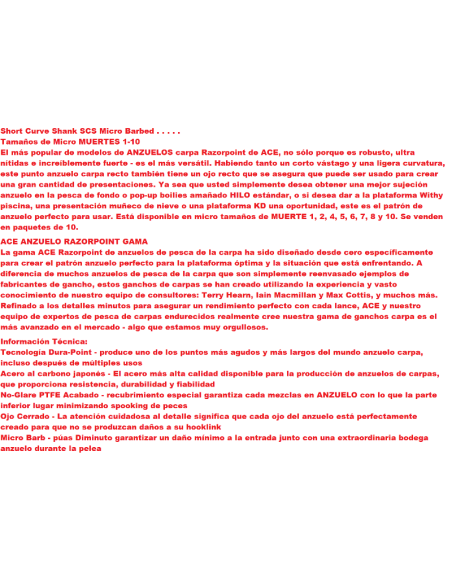 AMO corto Curve Shank SCS Micro spinato.