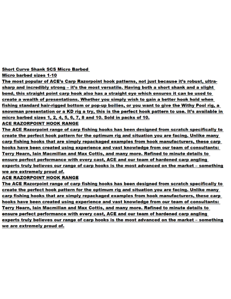 AMO corto Curve Shank SCS Micro spinato.