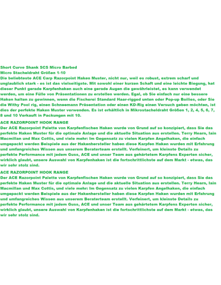 ANZUELO curvo Short shank SCS Micro muerte