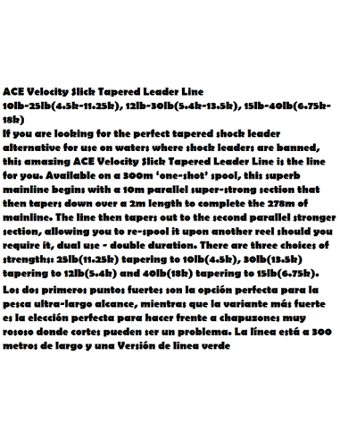 Velocity Slick Tapered Leader Line