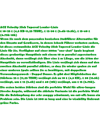 Velocity Slick Tapered Leader Line