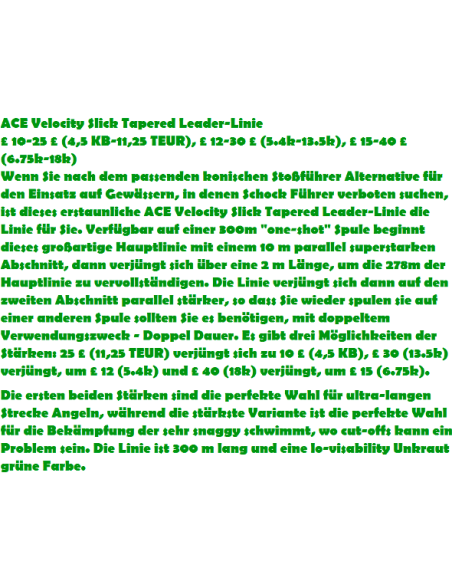 Velocity Slick Finale Conico di linea