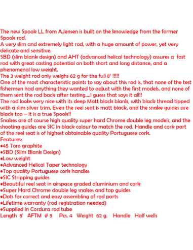 CANNE  MOUCHE SPOOK LL