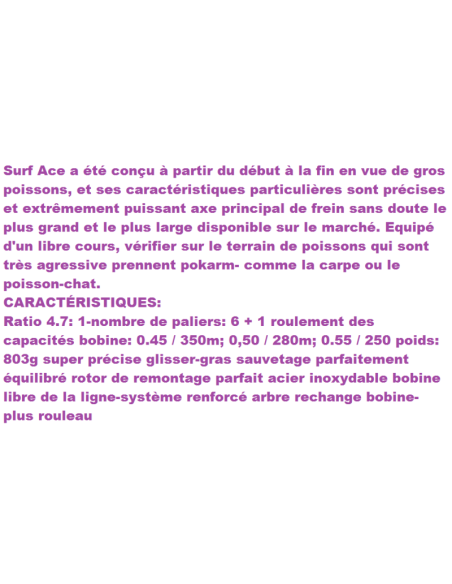 MOULINET SURF ACE 12007