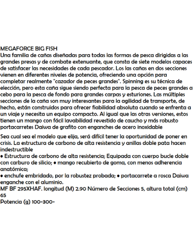 CANNE MEGAFORCE BIG FISH XH-AF