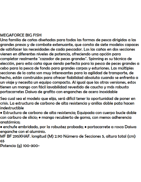 ANGELRUTE MEGAFORCE BIG FISH XH-AF