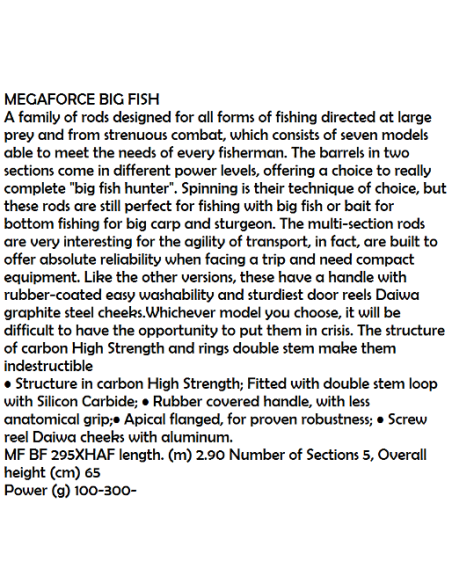CANNE MEGAFORCE BIG FISH XH-AF