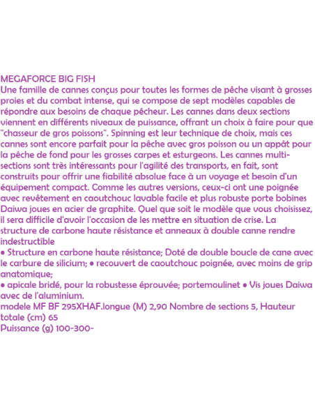 CANNE MEGAFORCE BIG FISH XH-AF