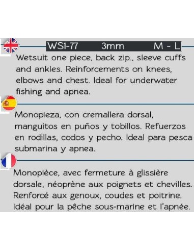 De Combinaison ISOTHERMIQUES, URBANDIVERS WS 77