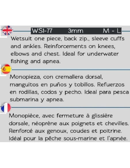 De Combinaison ISOTHERMIQUES, URBANDIVERS WS 77