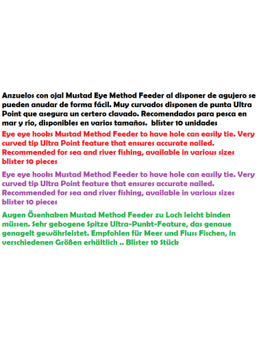 AMI MUSTAD EYED METHOD FEEDER