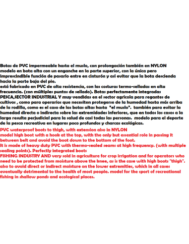 BOTES ALTES PVC NYLON
