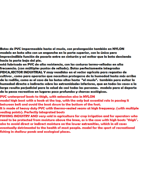 BOTAS ALTAS PVC NYLON