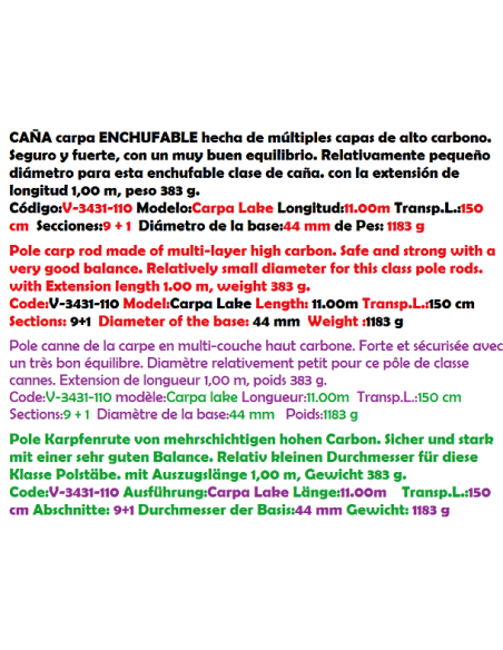 CANYA COUP enchufable CARPA LAKE