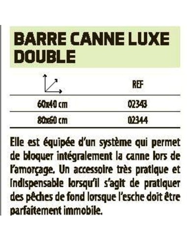 BARRE REPOSE CANNE LUXE DOUBLE