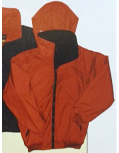 Windjacke, rot / blau