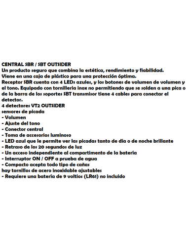 Central + 4 detectores-alarmas VT2