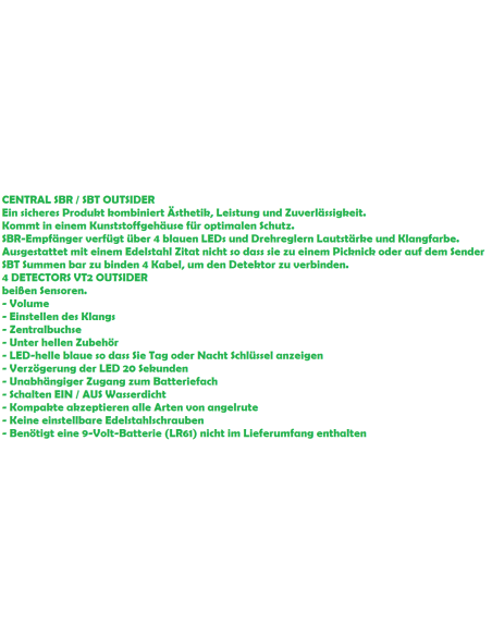 Central + 4 detectores-alarmas VT2