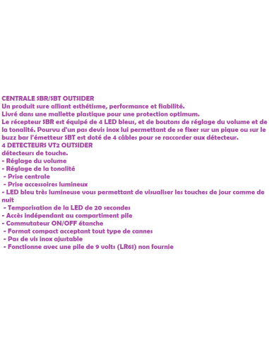 Centrale + 4 détecteurs VT2