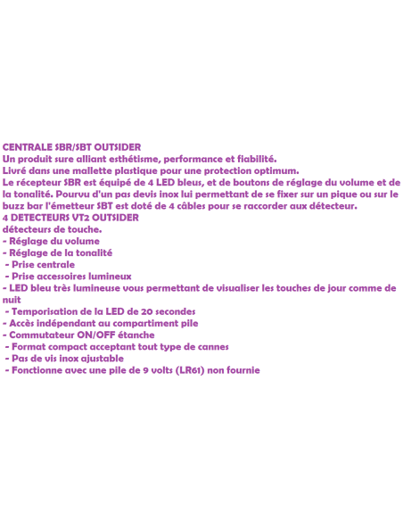 Centrale + 4 détecteurs VT2