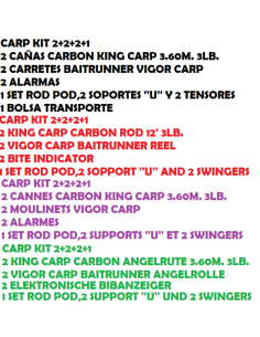 CARBON CARP KIT - Complete 2 CANNES Set-up  2