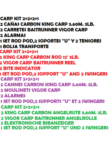 CARBON Carp Kit - Complet 2 CANYES Set-up 