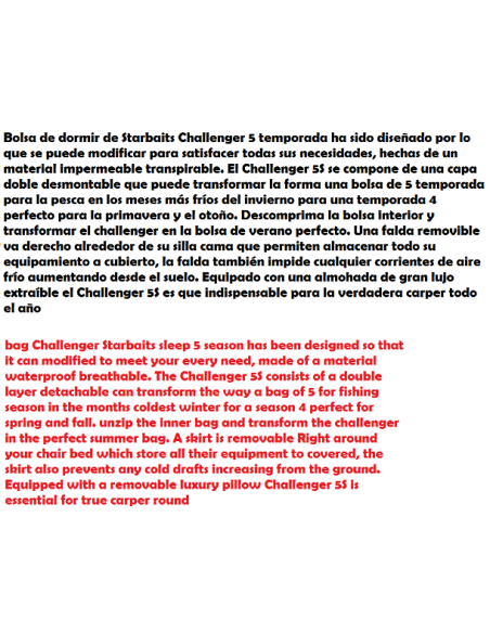 challenger 5s  Schlafsack