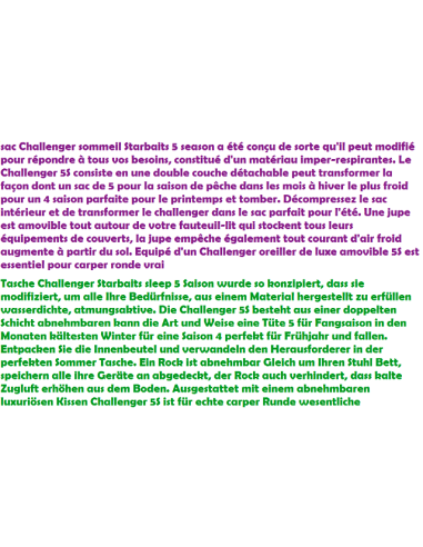 challenger 5s  saco de dormir