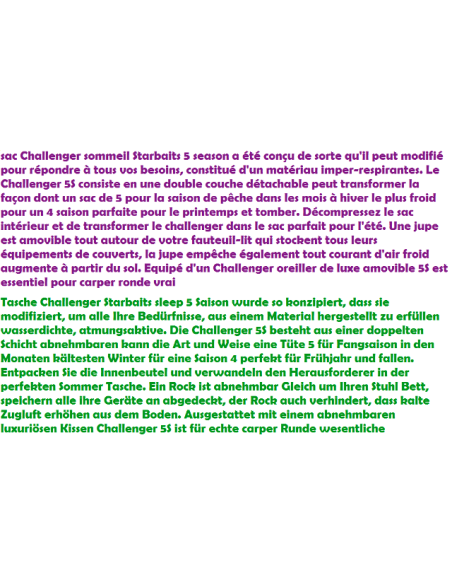 challenger 5s sleeping bag