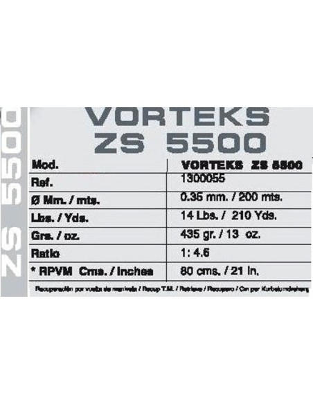 VORTEKS ZS 5500 BAITRUNNER REEL