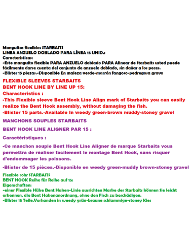 starbaits, borracha curvado pequeno, gancho