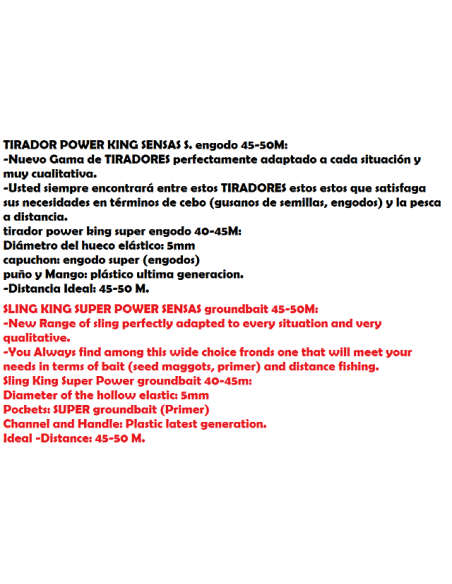 TIRADOR POWER KING S. engodo
