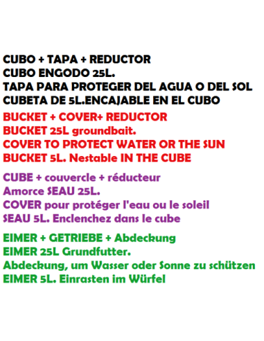 CUBO 25L + TAPA + CUBETA