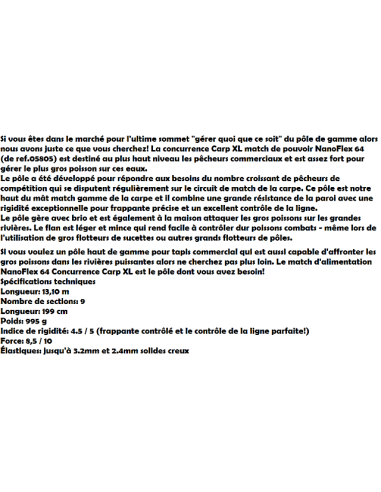 SENSAS CANNE ROUBASIENNE 64 XL