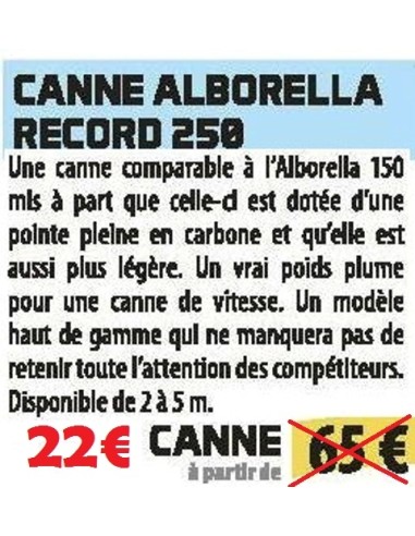 CANNE ALBORELLA RECORD 250