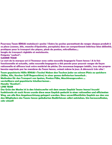 sensas fourreau team xl 1 poche