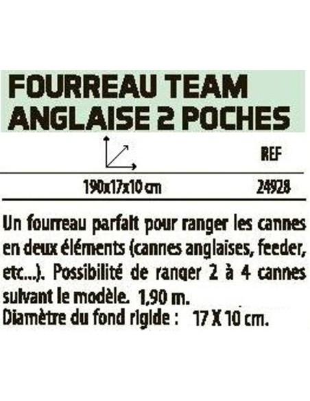 fodero TEAM 1.90m 2 tasche.