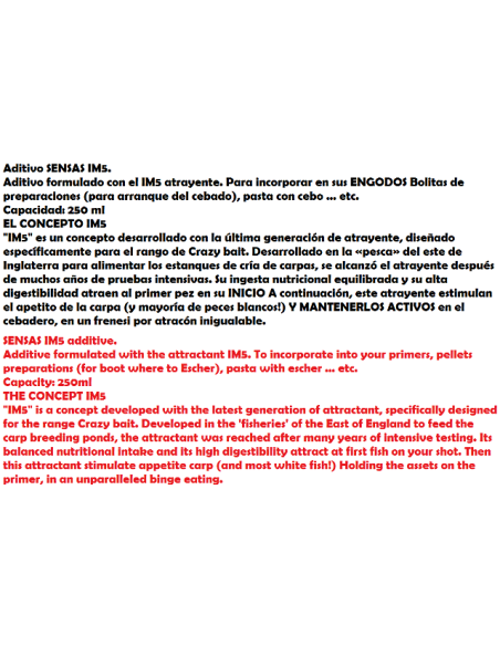 IM5 LÍQUID ADDITIU AMINO RED 250 ML.