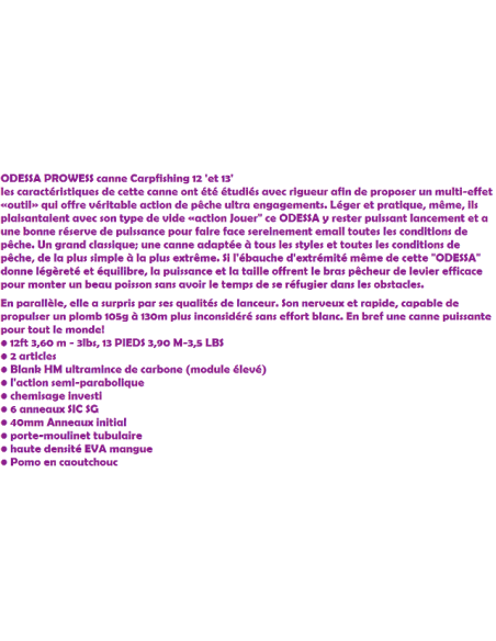 CANNE PROWESS ODESSA