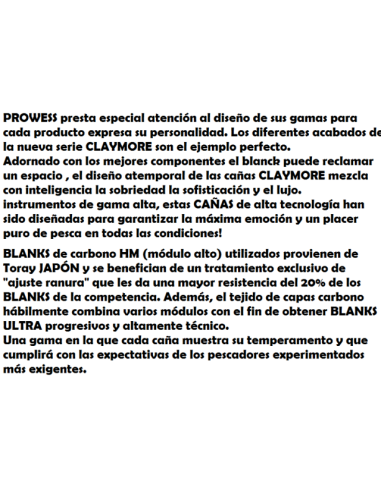 CAÑA PROWESS CLAYMORE 