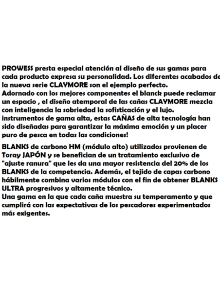 CAÑA PROWESS CLAYMORE 