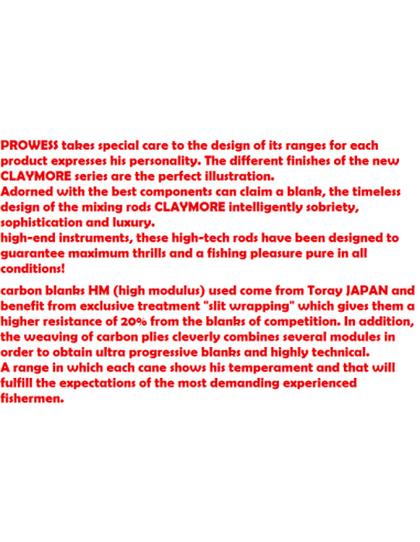 CAÑA PROWESS CLAYMORE 