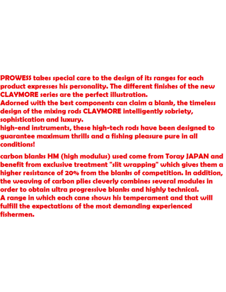 CAÑA PROWESS CLAYMORE 