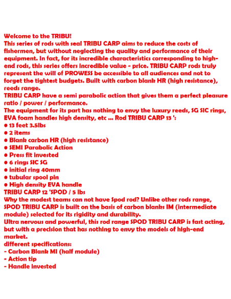 ANGELRUTE PROWESS CARP TRIBU