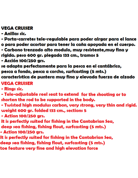 TELESCOPIC ROD VEGA CRUISER
