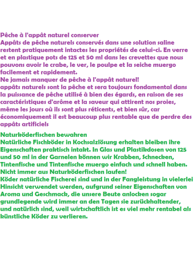 cebos naturales en salmuera