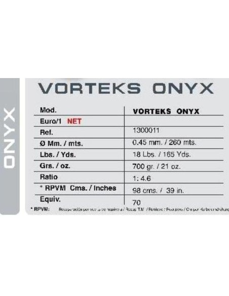 MOULINET VORTEKS ONYX