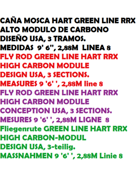 CANNE MOUCHE HART GREEN LINE RRX