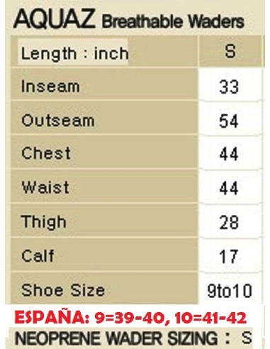 WADER BREATHABLE AQUAZ BR 203 S DX