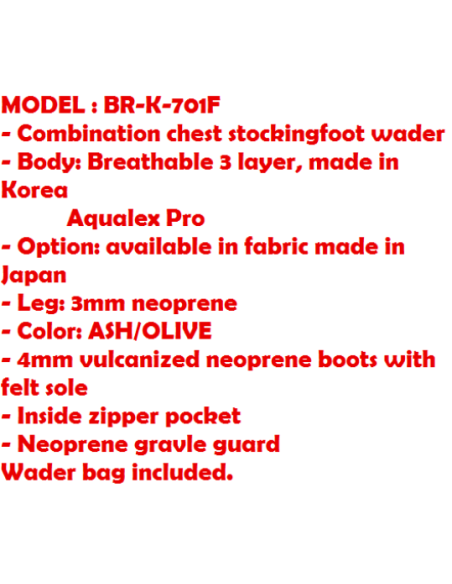 Wader transpirable AQUAZ BR K-701 F